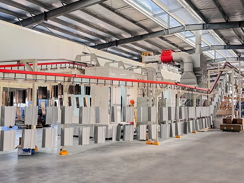 Powder-coating line at the QiWeiSheng factory