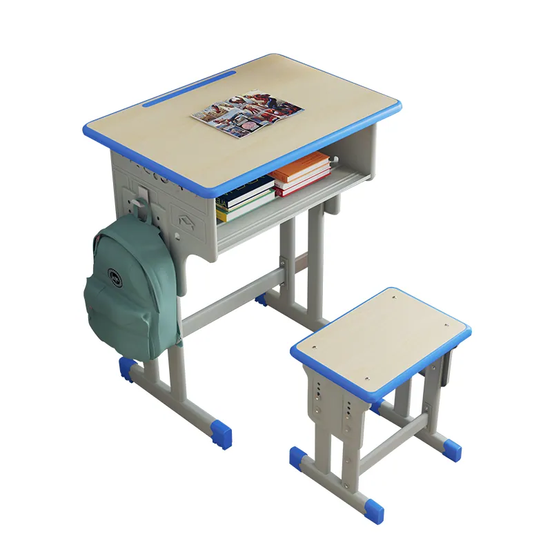 Dual-Column A Series School Desk & Stool Set