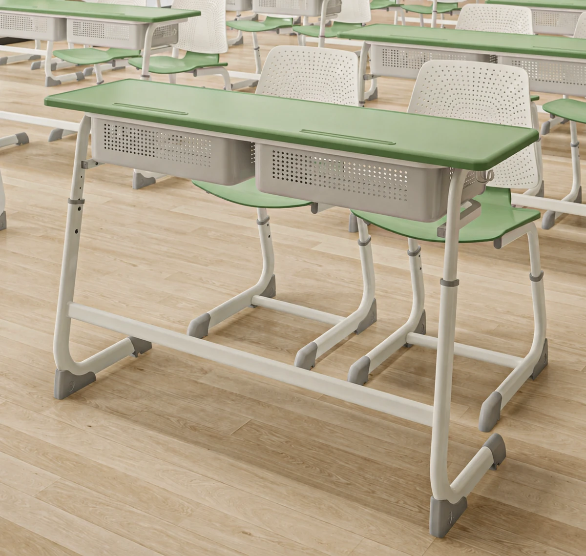 C-Shape Desk with New Backrest Chair